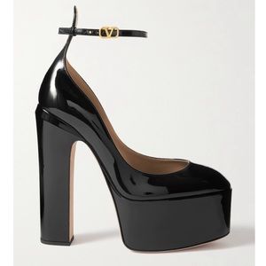 Valentino Garavani - Tan-go 155 patent-leather platform pumps